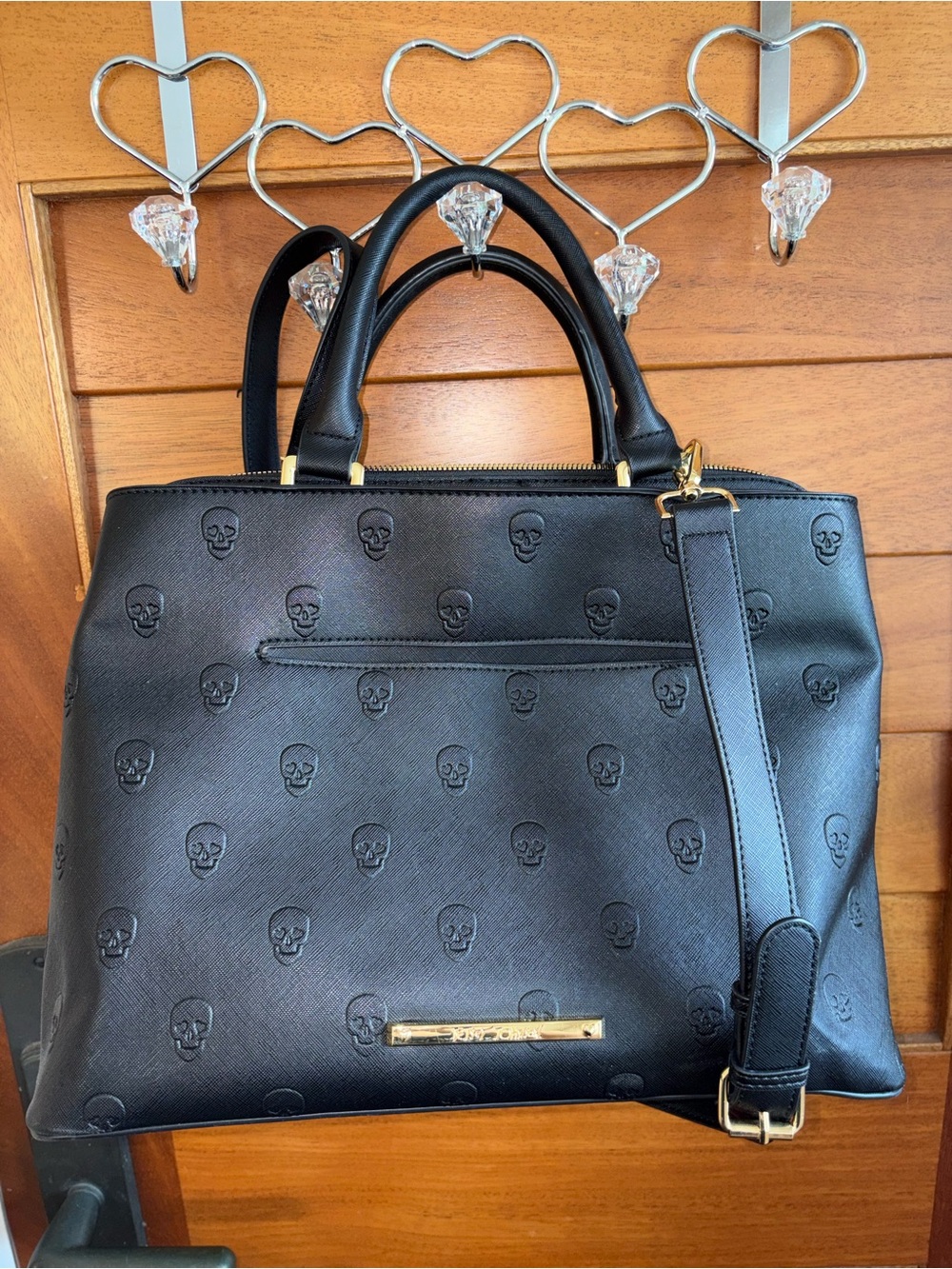 BETSEY JOHNSON SKULLICIOUS BLACK SATCHEL🖤 ☠️